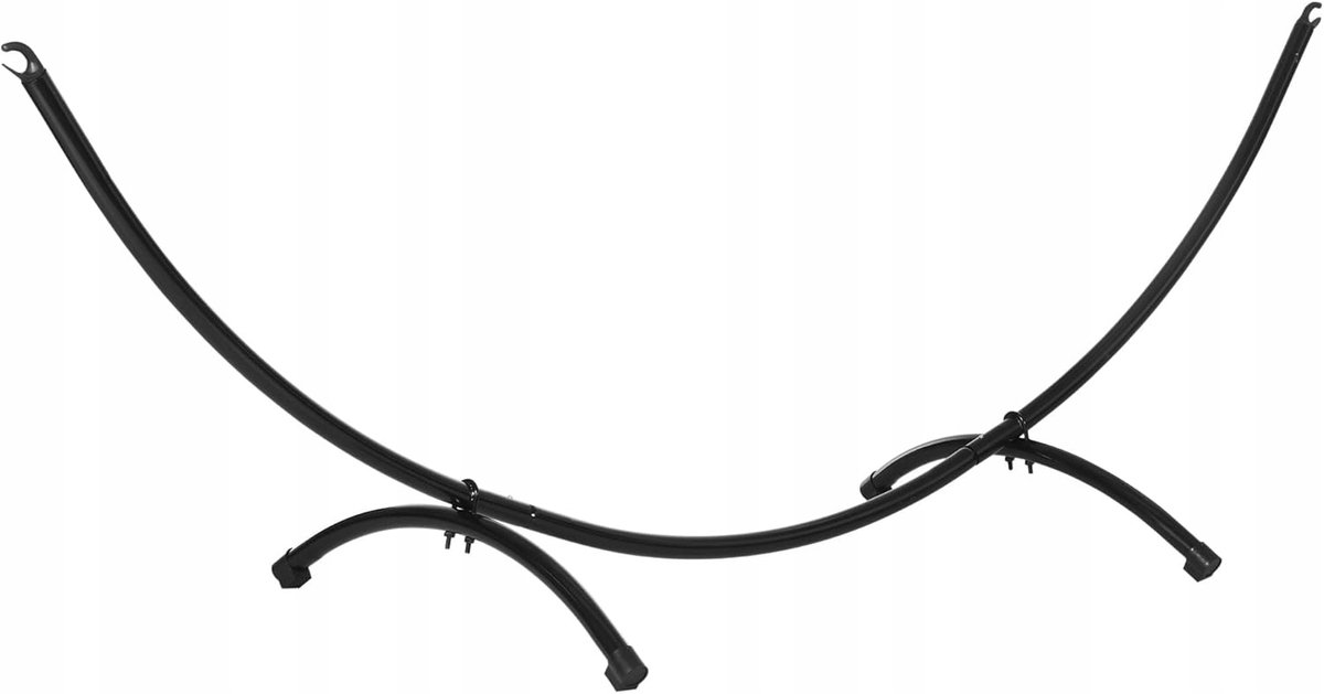Sterke Metalen Dubbele Hangmat Standaard Zwart - Max 150kg