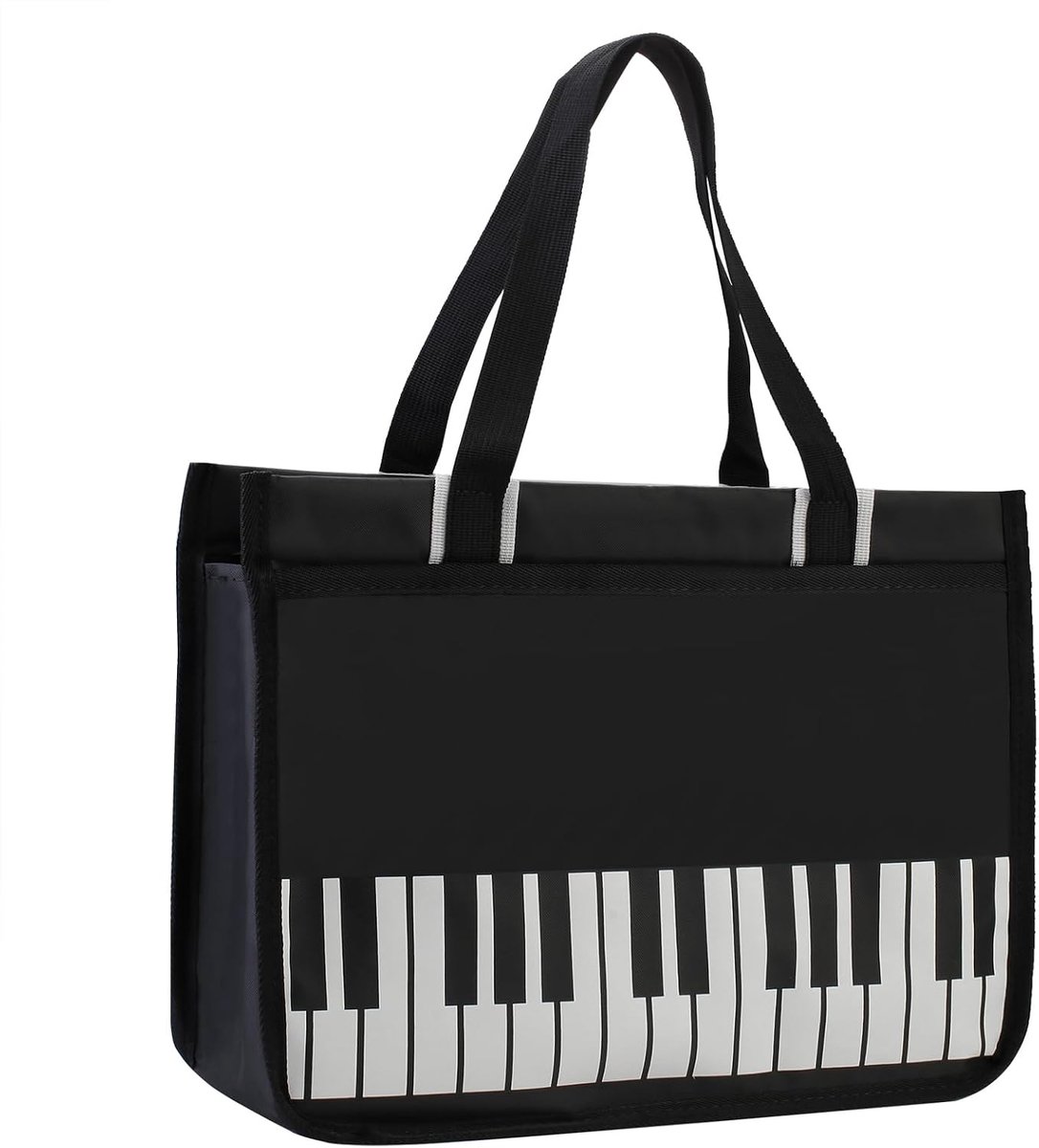 Piano Key Music Note Handtas Muziek Thema Tote Tas Muziek Schoudertas Multifunctionele Tas voor Shopping