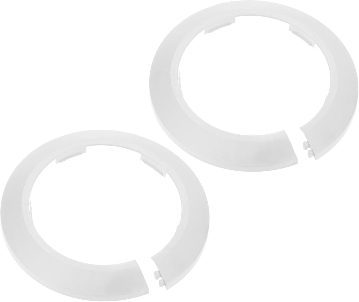 2-pack buisafdekking decoratie, pak voor 90 mm buitendiameter flens waterpijp rozet waterpijp afvoerleiding afdekking voor radiatorpijp/waterafvoerbuis [wit]