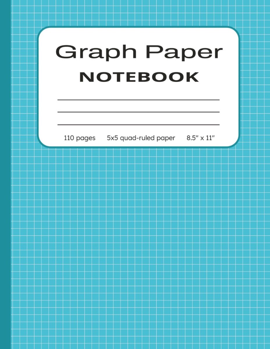 Paper (Notebook): Quad Ruled 5x5 for Students and Professionals | 8.5 x 11 Inch Grid Paper for Math, Science, Design and Engineering