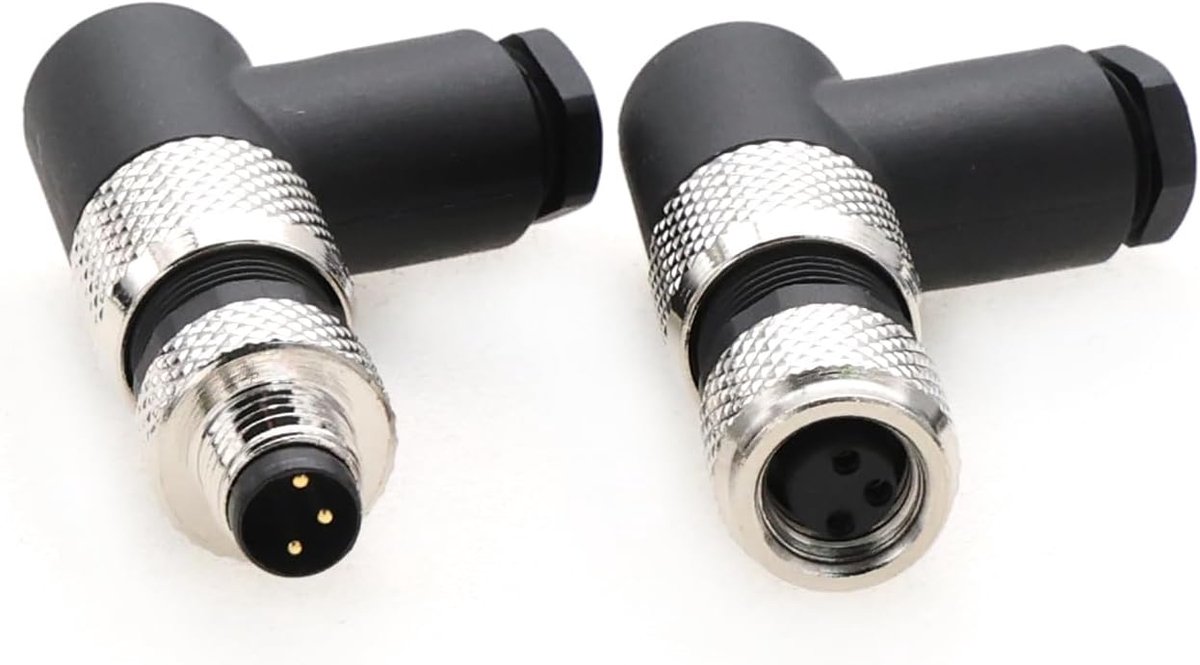 Rechthoekige 3-Pin Mannelijk & Vrouwelijk A-Code Plug Industriële Circulaire Sensor Connector Luchtvaart 8mm Waterdichte IP67 Connector