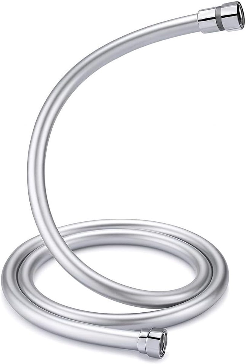 Doucheslang, 200 cm, anti-verdraaiing, van roestvrij staal, universele vervanging G1/2 inch voor douchekop en mengkraan, flexibel, verchroomd, gemakkelijk te reinigen