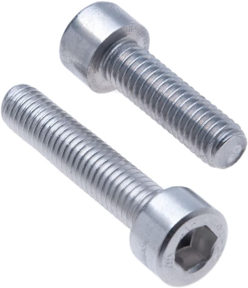 Hex Head Cap Schroeven M6x20 (Set van 25) A2 Roestvrij Staal Hexagon Socket Allen Sleutel Hex Screw Bolts Thread Fasteners Cylindrical Heavy Duty Certified Standard DIN912 (6mm x 20mm)