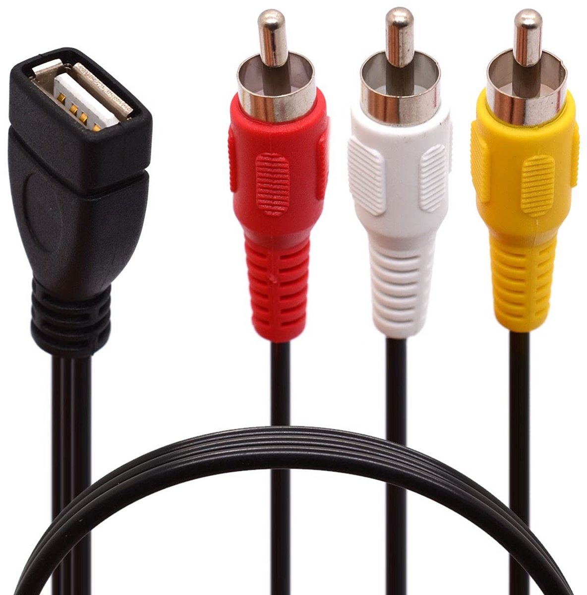 SolidKeus - USB naar 3 RCA Kabel 1.5m