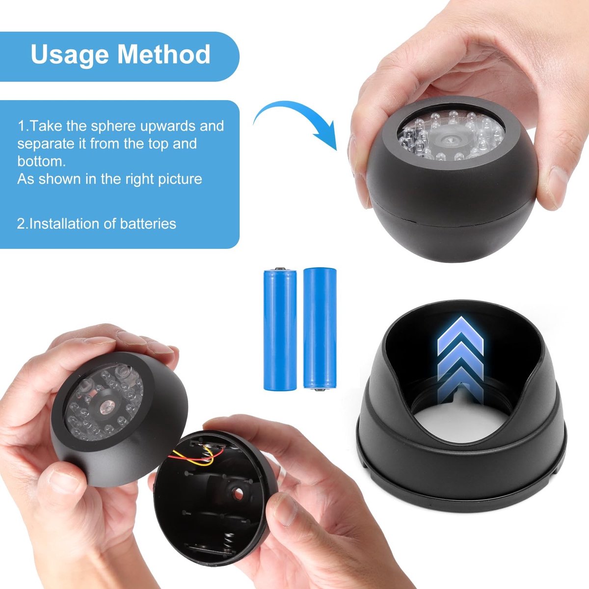 SolidKeus - Set van 2 Neppende Beveiligingscamera's met LED-Licht