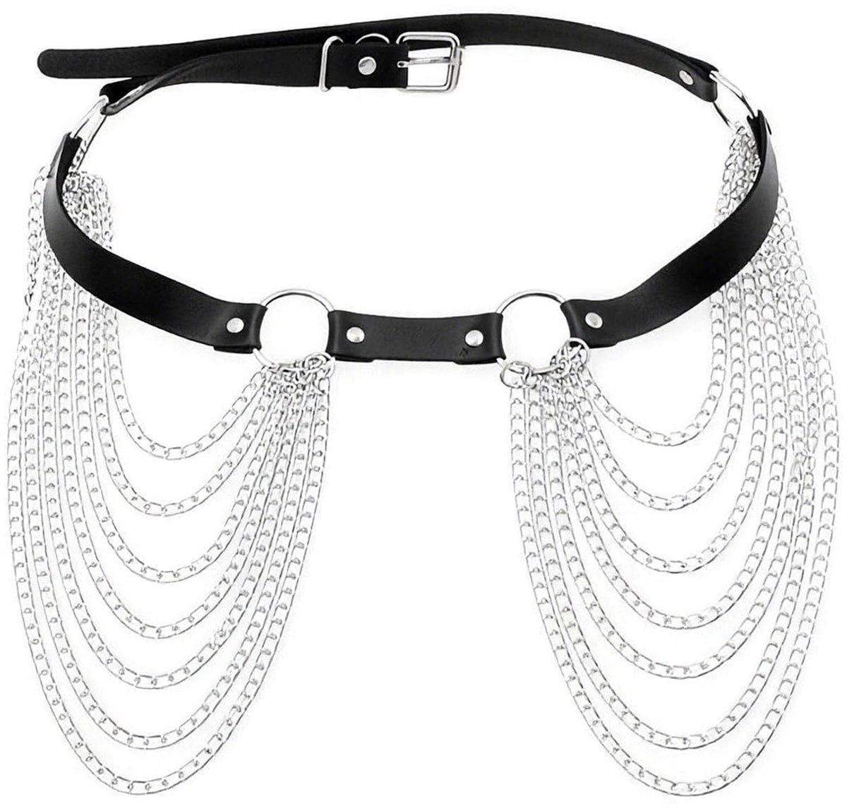 SolidKeus - Dames Leer Harness voor Punk en Gothic Stijl