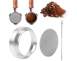 SolidKeus - Aluminium Espresso Doseertrechter met Latte Art Naald
