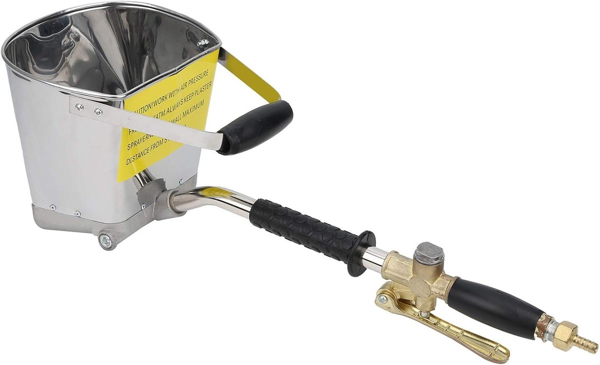 Efficiënte Pneumatische Cement Mortel Spuitpistool voor Muren en Plafonds, Automatische Air Hopper voor Verf en Beton Spuiten