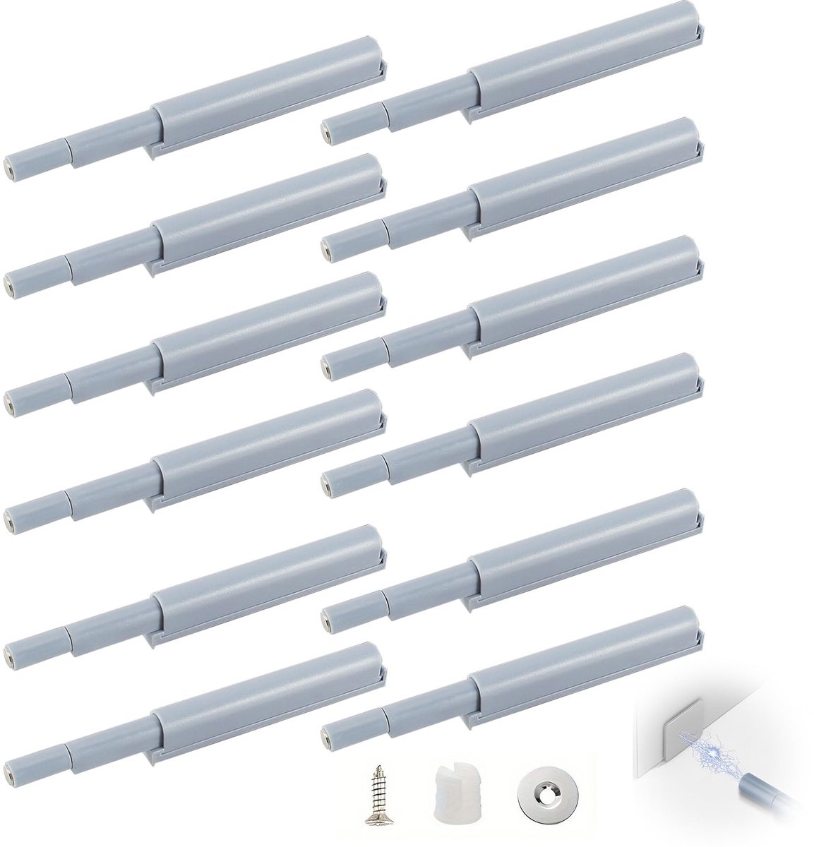 SolidKeus - 12 Stuks Magnetische Push-to-Open Deuropeners