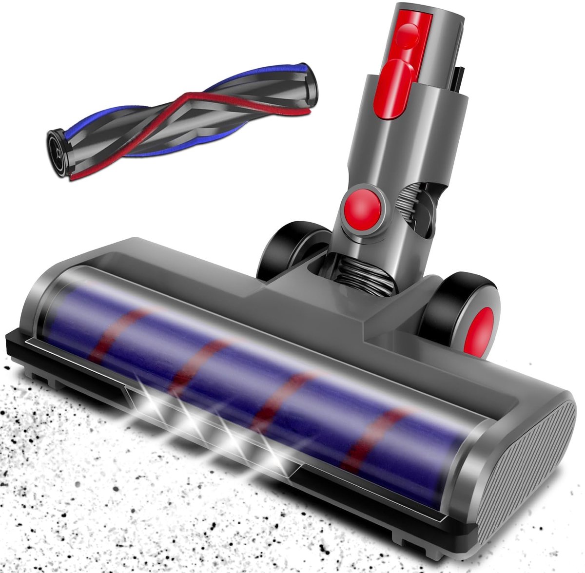 SolidKeus - Borstel voor Dyson Stofzuigers met LED-lampen en Flexibiliteit