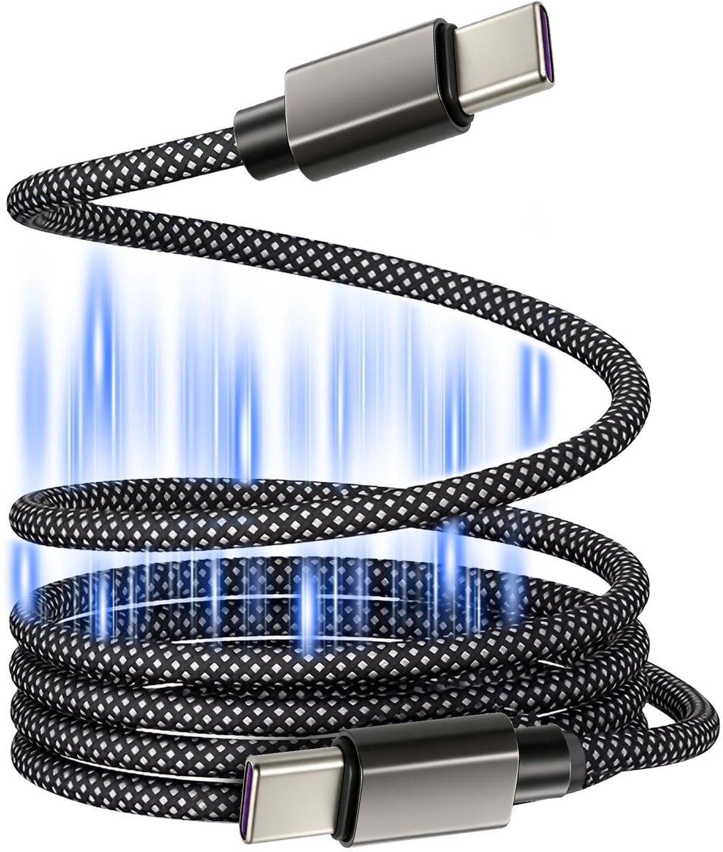 SolidKeus - Magnetische USB C Oplaadkabel 60 W met Intrekbare Functie