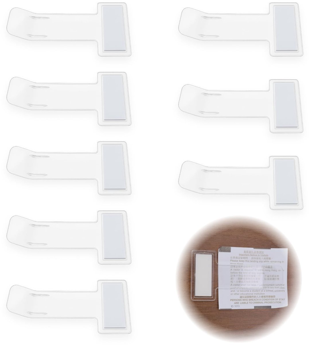 SolidKeus - Set van 8 Transparante Parkeerkaart Clips voor Windshield
