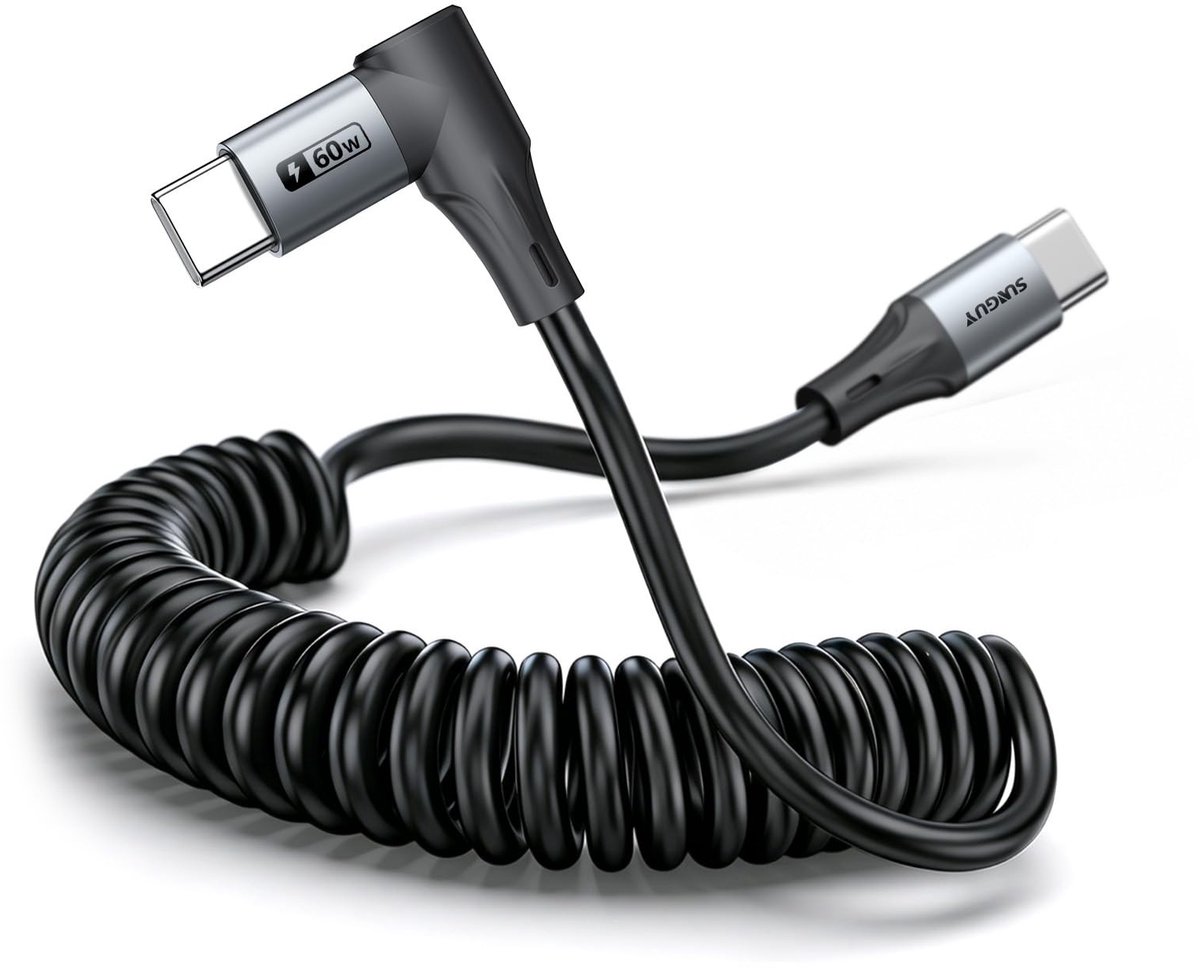 SolidKeus - USB C naar USB C Kabel 1.2m Verstelbaar Ontwerp