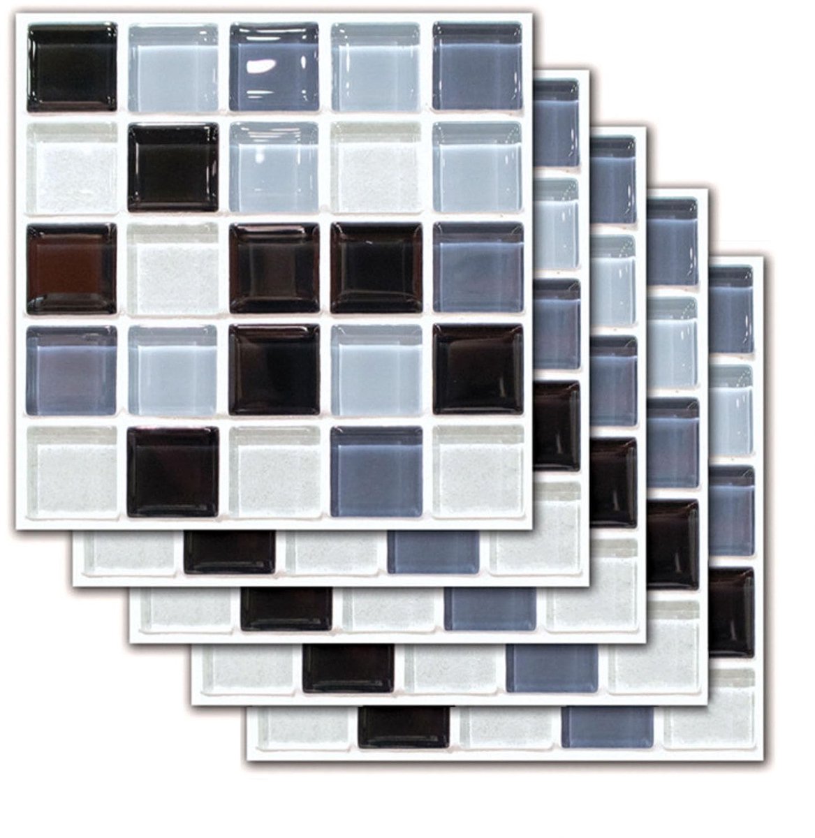 SolidKeus - 30 Stuks Mosaïektegels Stickers voor Wanddecoratie