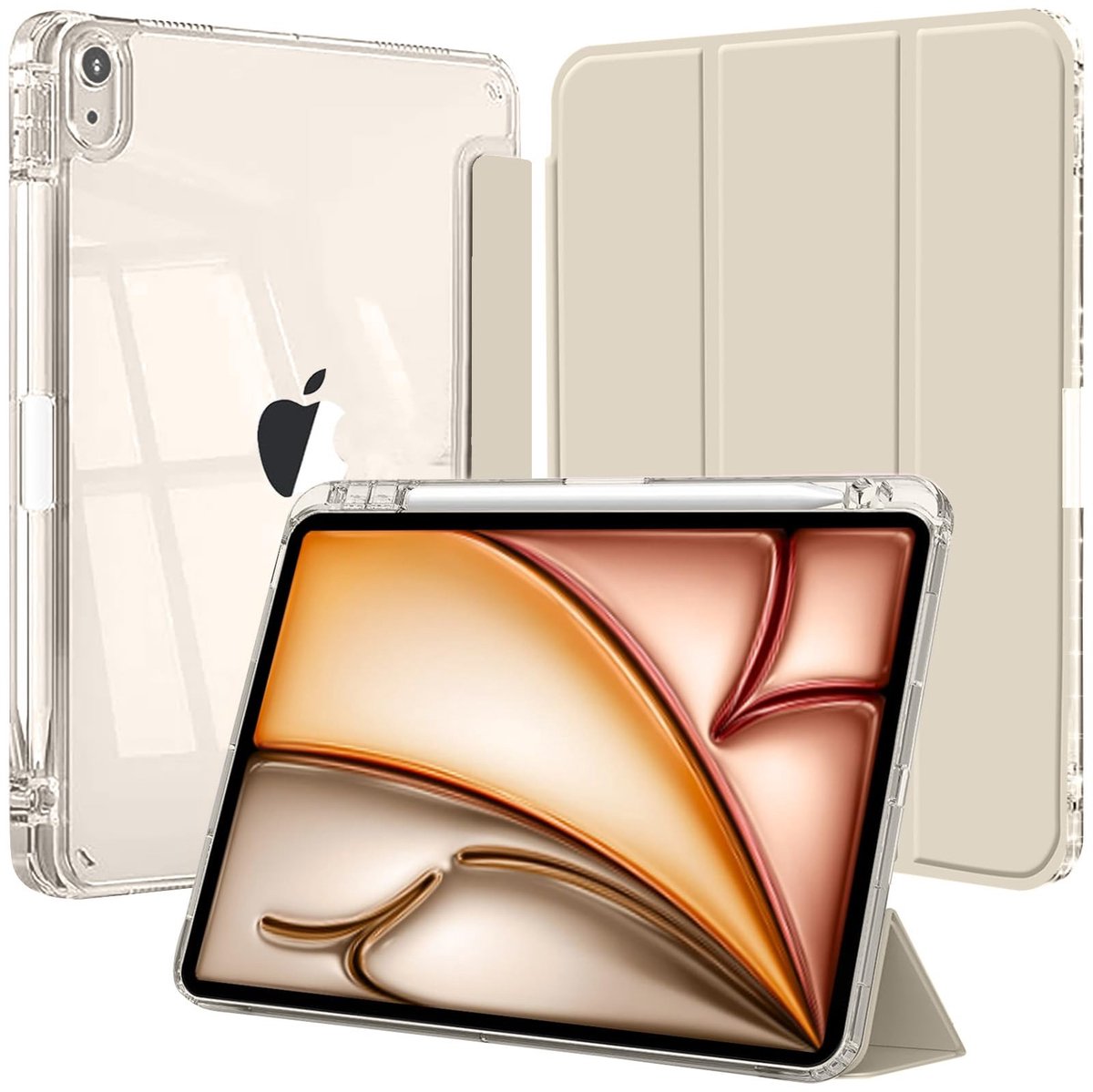 SolidKeus - iPad Air 11 Inch Case met Transparante Achterkant en Schokbescherming