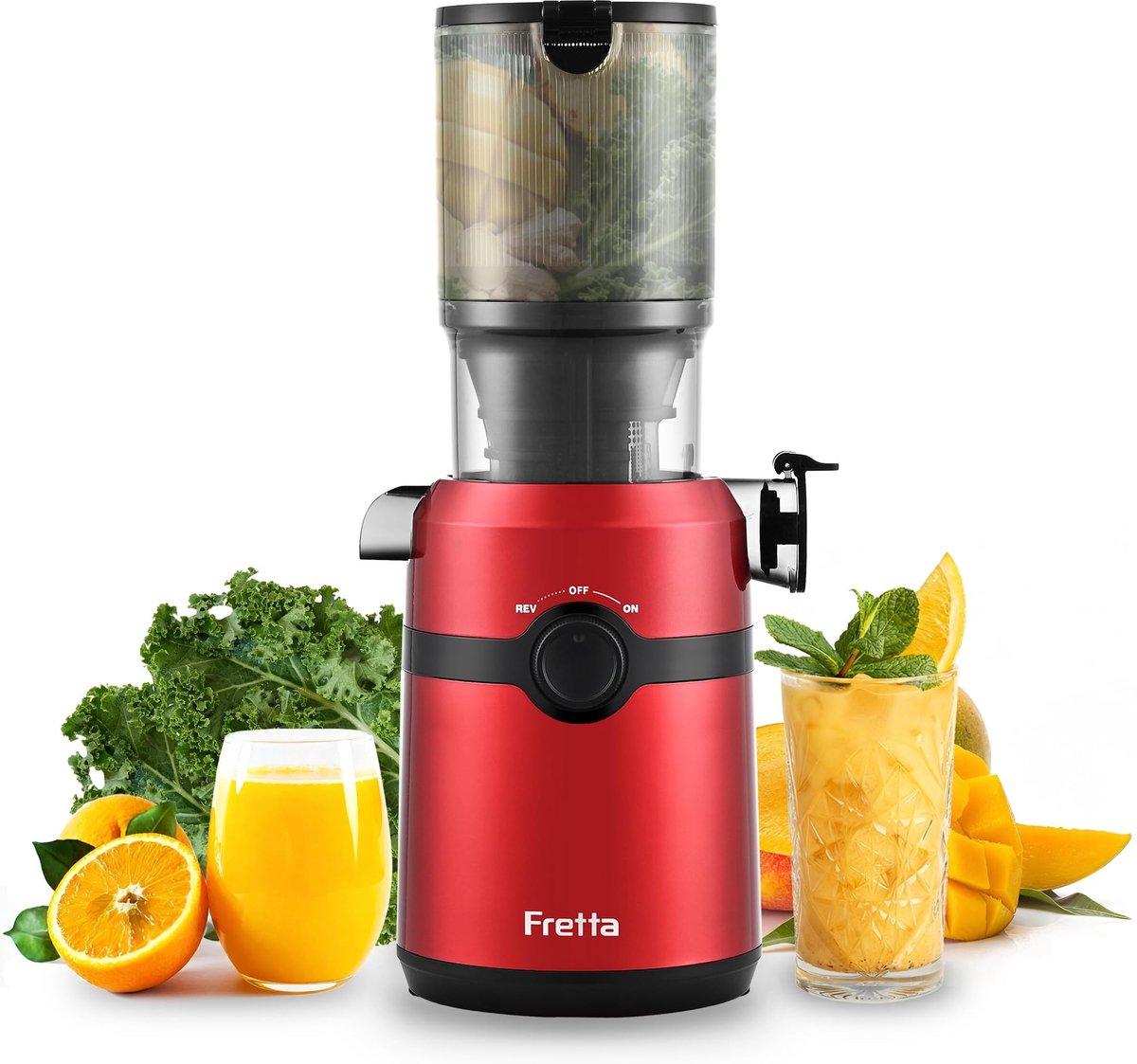 SolidKeus - Slow Juicer met 1L Capaciteit en 108 mm Opening voor Fruit en Groente