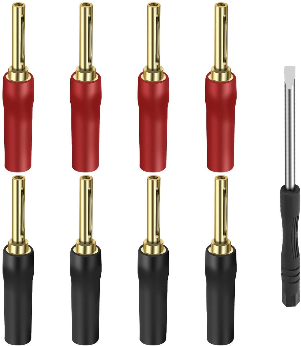 Omgoods - 4mm Speaker Banana Plugs voor Hi-Fi Audio Apparaten