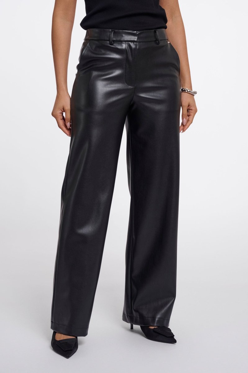 Rino & Pelle Broeken - Georgina straight leg trousers - Zwart