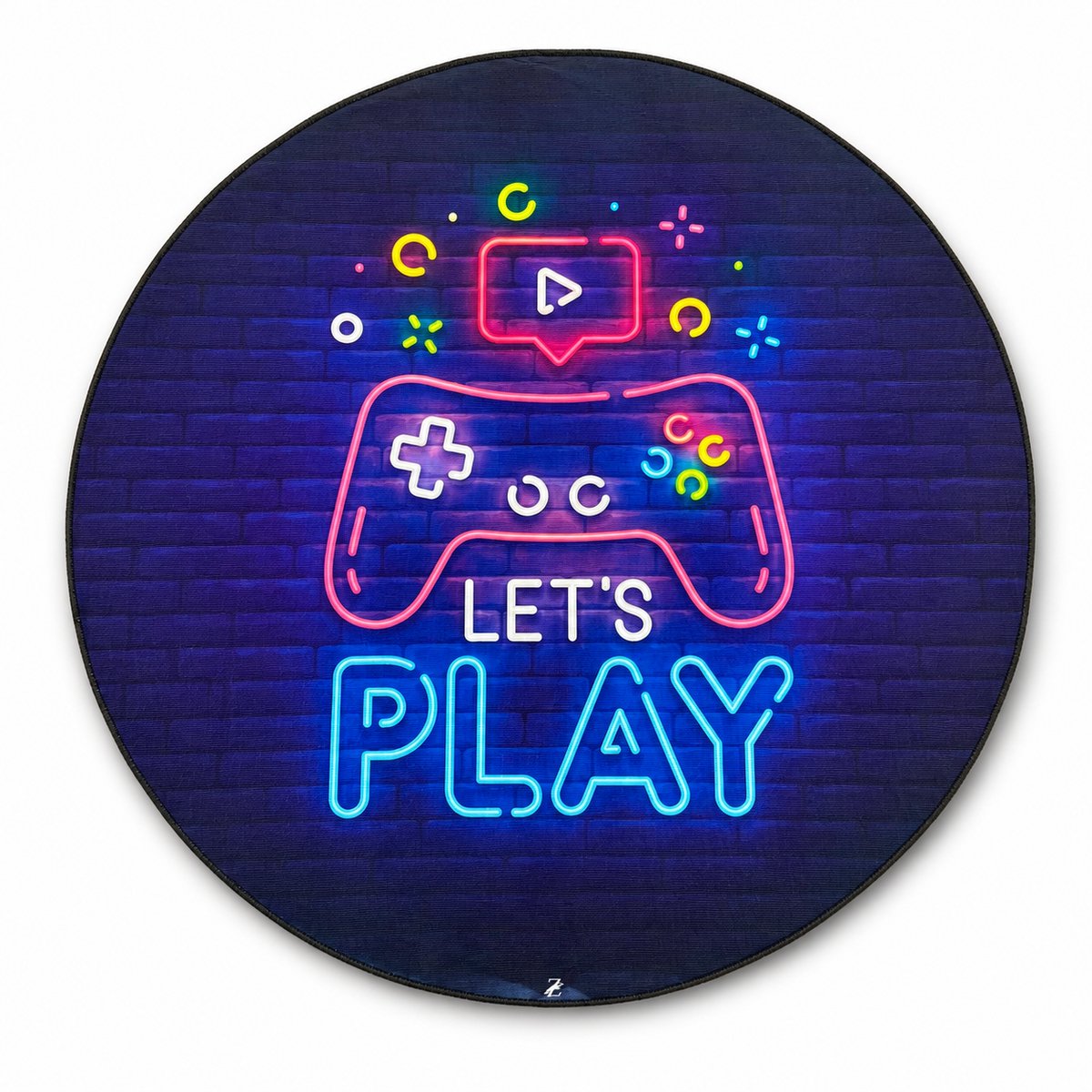 ZoeZo Game Controller Vloerkleed Kinderkamer - Zacht Speelkleed - Speelkamer - Anti Slip - Ø 120 cm