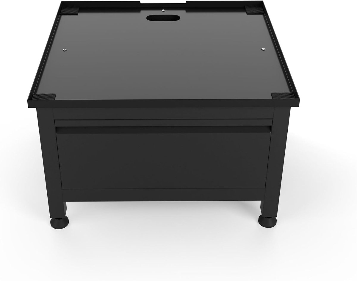 Wasmachine verhoger met lade - opbouwmeubel - sokkel - 42cm hoog - Zwart - Universeel - 65 * 60,5 (LxB) - Inclusief wandbeugels