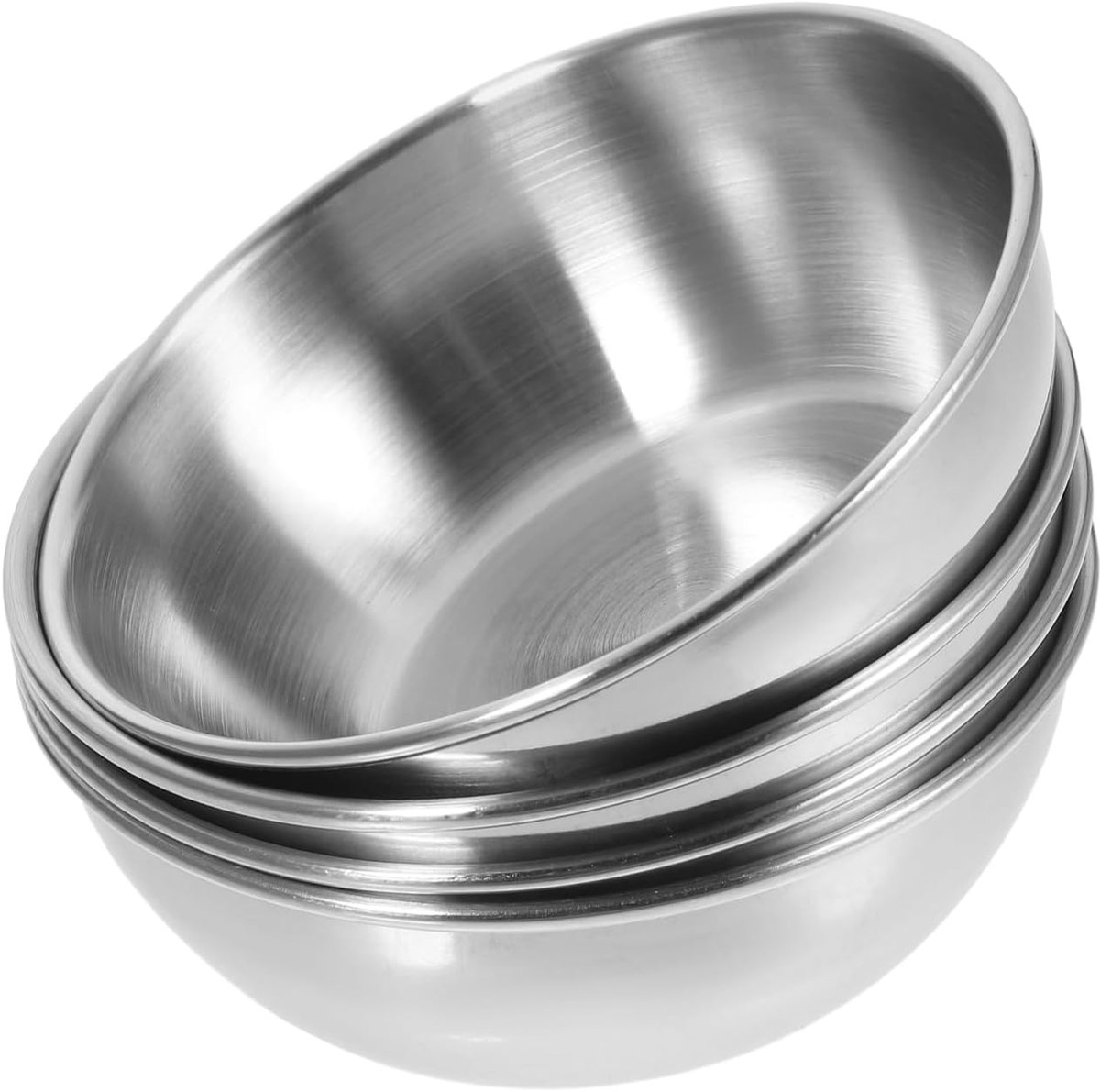 4 stks Dipping Bowl Rvs Gerechten Ronde Kruiden Schotels Sushi Schotels Bowl Mini Voorgerecht Platen