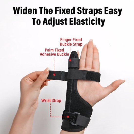 Pink Spalk Polssteun Brace Vingerspalk Handbrace Vinger Ondersteuning Voor Pink en Pols Verstelbare Fixatie Voor Dagelijks Gebruik Links en Rechts (L) — afbeelding 4