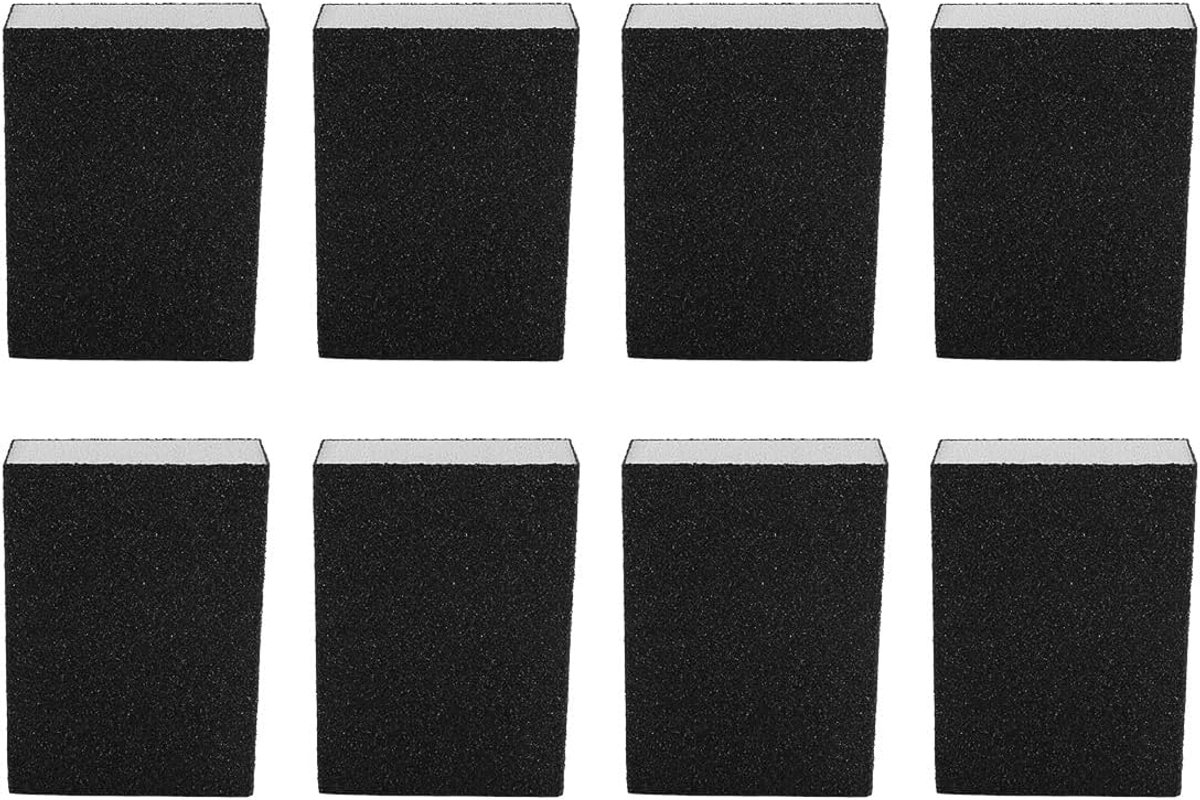 8 stuks platte naad schrobben zandplaat, 36/60/80/100 korrel schuursponzen voor het reinigen polijsten keramische tegels metaal hout
