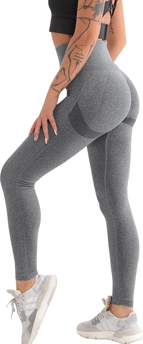 Sportlegging voor dames, hoge taille, ondoorzichtig, scrunch butt, leggings, push-up, booty, sportbroek, naadloos, voor gym, yoga, fitness, sportlegging