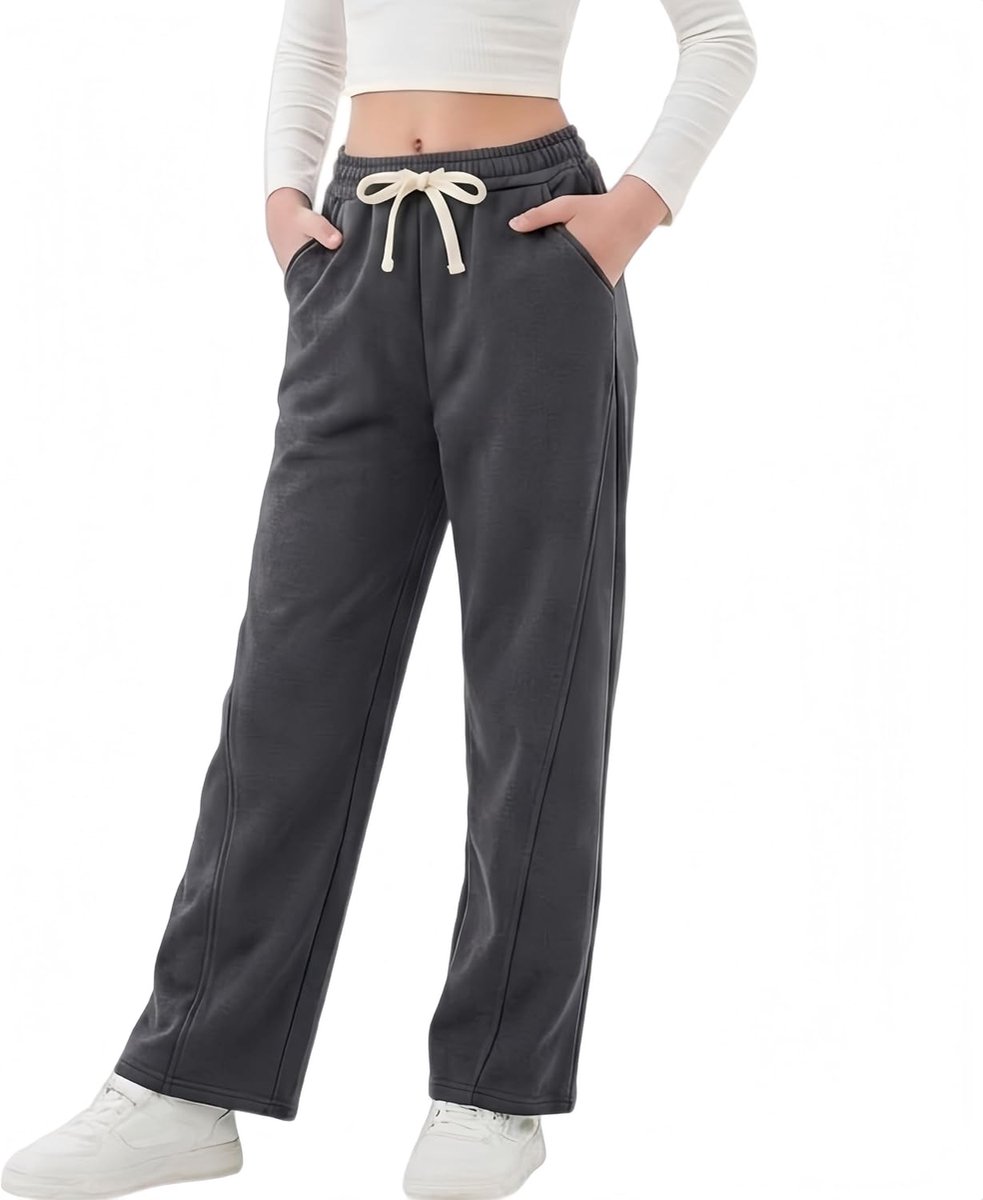 Joggingbroek voor meisjes met elastische taille, losse pasvorm, sportbroek voor kinderen, casual comfort