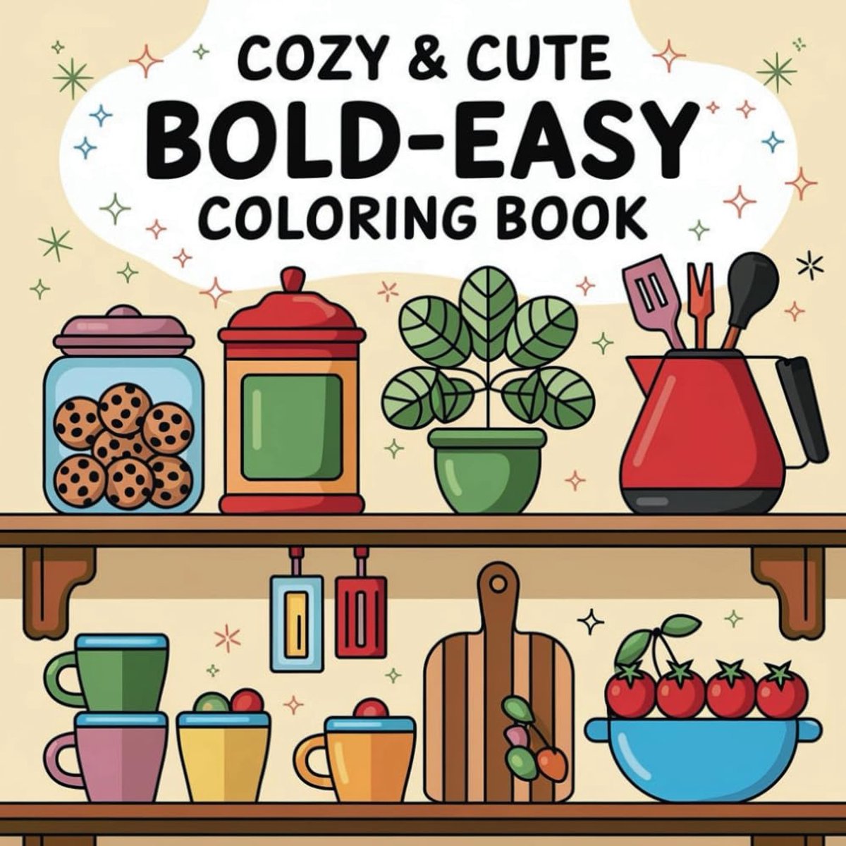 & Cute Bold and Easy: Coloring book