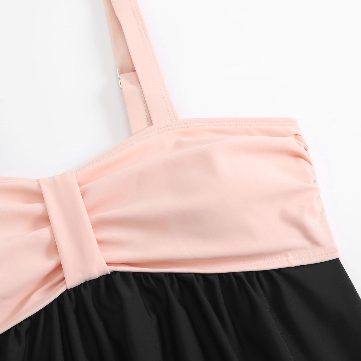 Tankini Badpak voor dames, twee piece push-up badmode strijkloos buikweg
