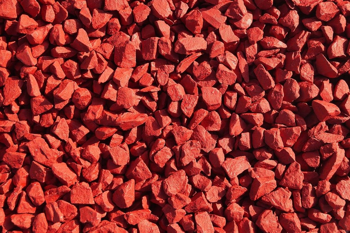 Decoratieve Tuinsteen - Kleurrijke Kiezels - Tuin Aankleden - UV-bestendige Coating - 20 mm - Chilli Rood