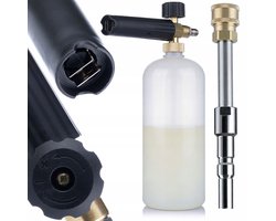 Rosfix Schuimpistool Set Vervanging - 1L Reservoir 1/4" QC Spuitmond - 200bar Regelbaar Schuim - Geschikt voor Kränzle, Nilfisk