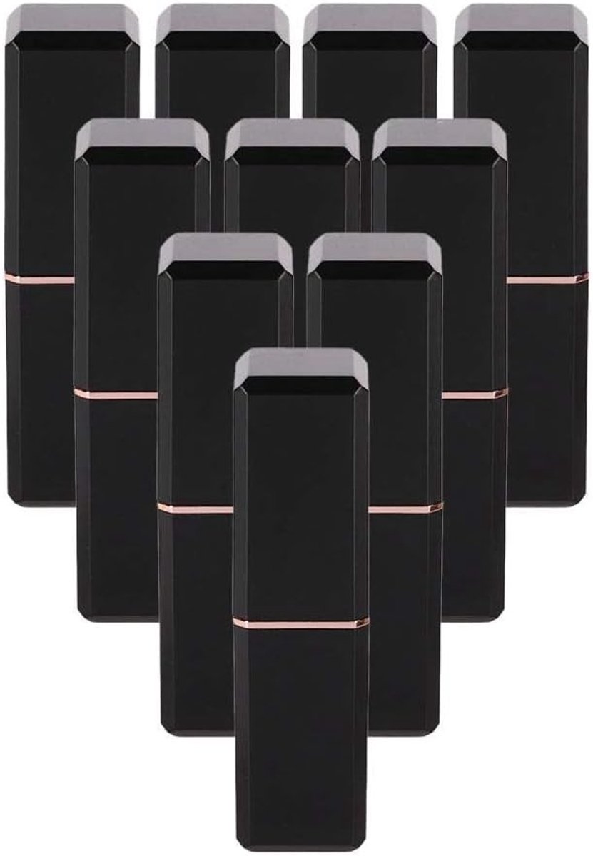 Lege lippenstift buizen 12.1mm - 10 stuks vierkante containers voor DIY cosmetica en make-up opslag