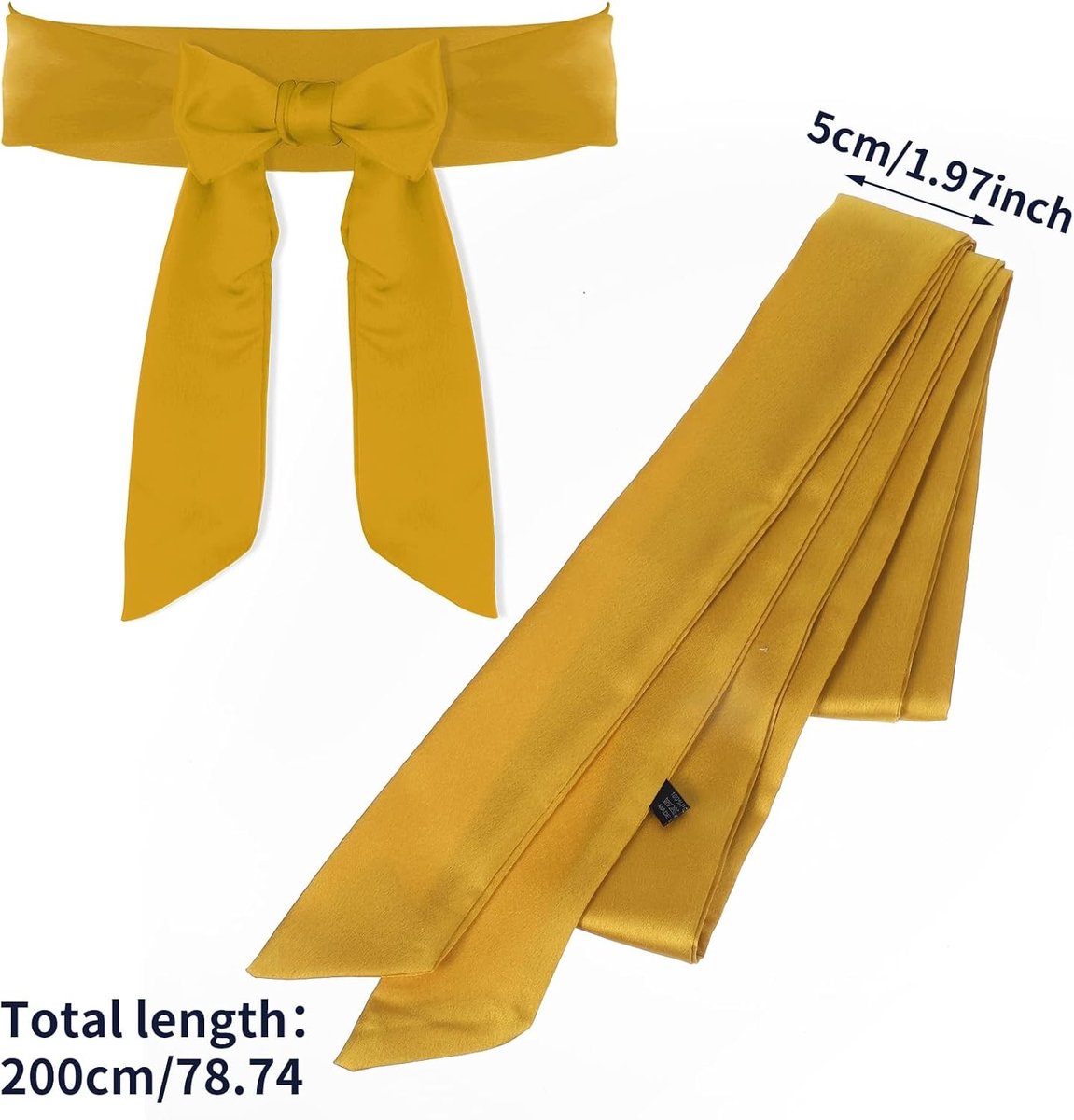 Elegante Dubbelzijdige Satijnen Sash Ceintuur voor Bruidsjurken en Bruidsmeisjes - Perfecte Accessoire voor Trouwerijen