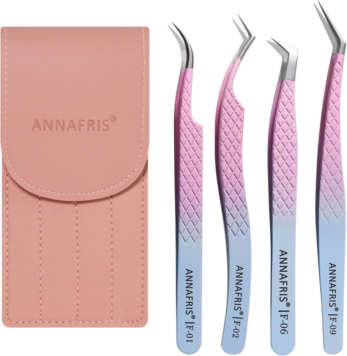 Wimperverlengpincet - Roestvrij Staal - 128 mm - Precisie met Speciale Curven - Voor Wimperextensions