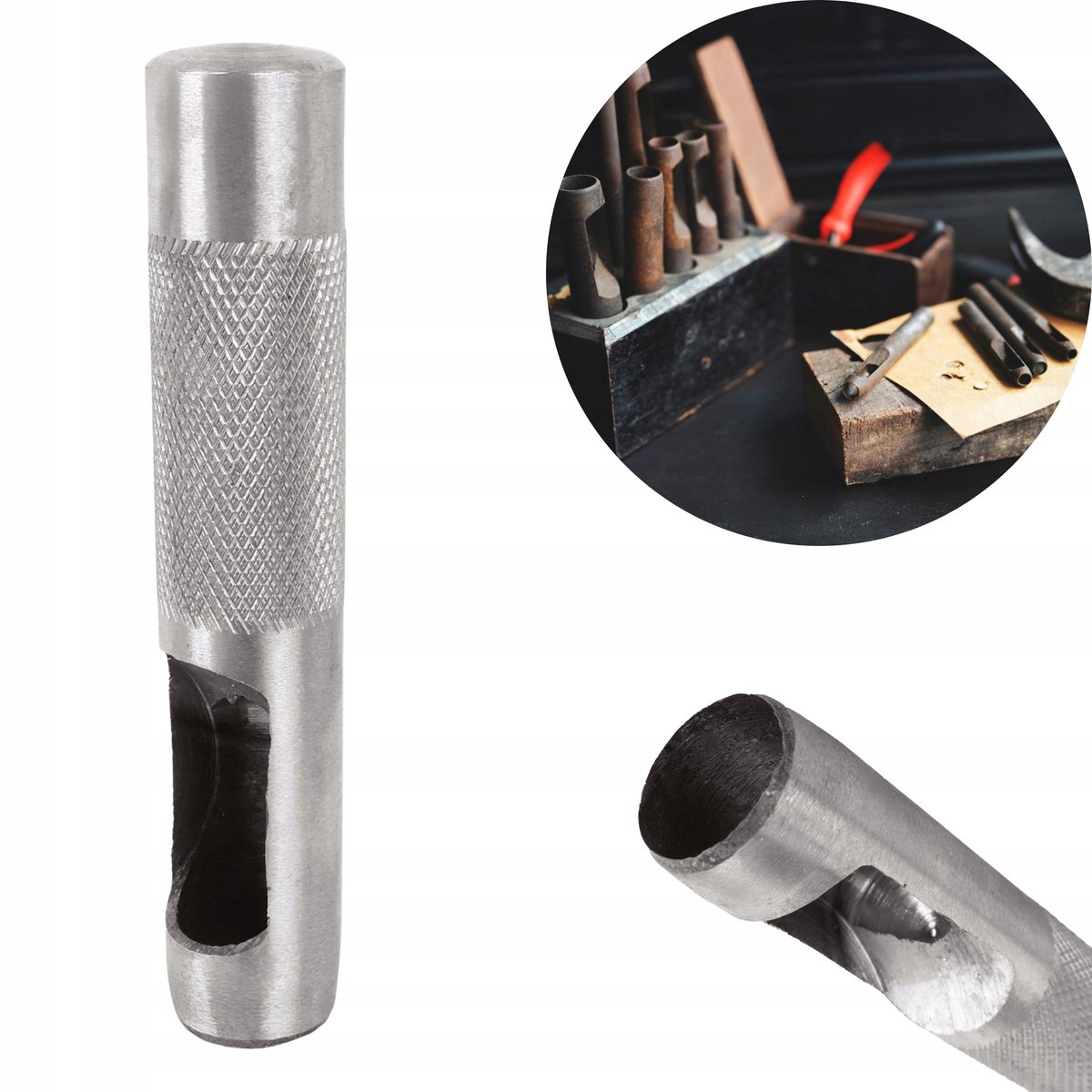 Merkloze Leerpons 13mm - Gatenmaker voor Leer, Textiel en Rubber