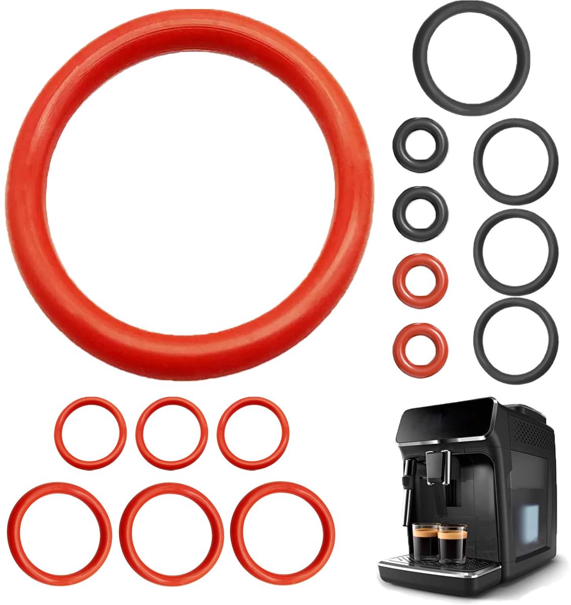 Set van 15 O-ringen voor Philips koffievolautomaten en Saeco Latte machines