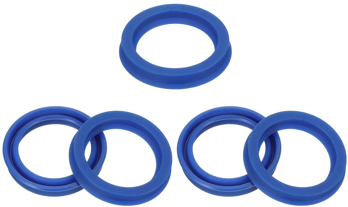 Radiale asafdichting 28 mm ID x 36 mm Od x 6 mm breedte, 5 stuks PU afdichting voor industriële lageras pompen zuiger cilindercilindercilinder, blauw