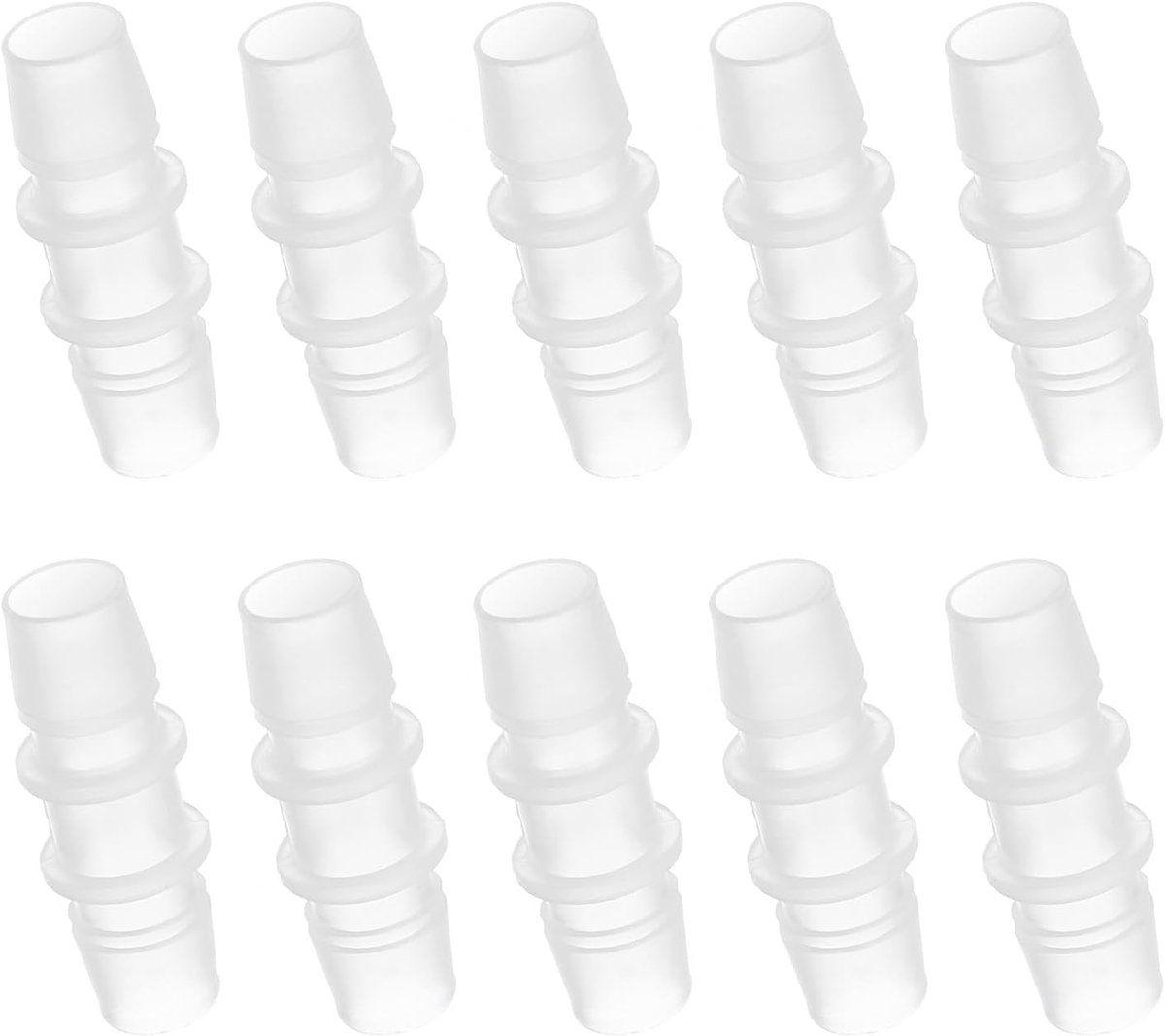 1/2" x 1/2" Plastic Slang Barb Fitting, 10 Stks Thru-Bulk Pijp Connectoren Prikkeldraad Splicer Mender Joint Adapter Union voor Aquarium Brandstof Gas Vloeibare Lucht