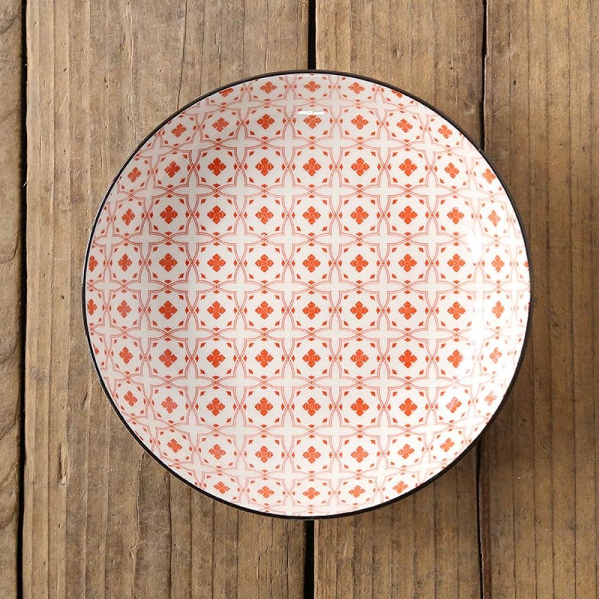 A 8 inch creatieve Scandinavische kleuren kleurendruk onderglazuur kleur keramiek servies huishouden ronde diepte maaltijd borden