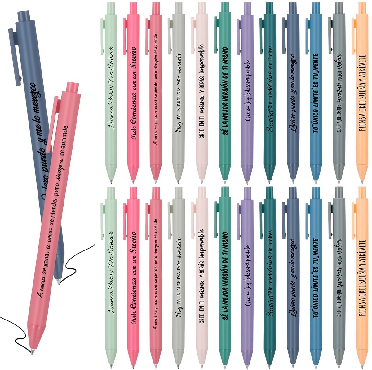 SolidKeus - 24 Balpennen met Inspirerende Citaten voor Collega's en Studenten