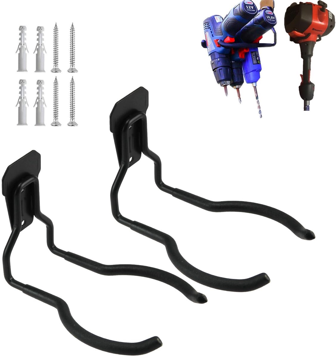 SolidKeus - Power Tool Hangers voor Garage (Set van 2)