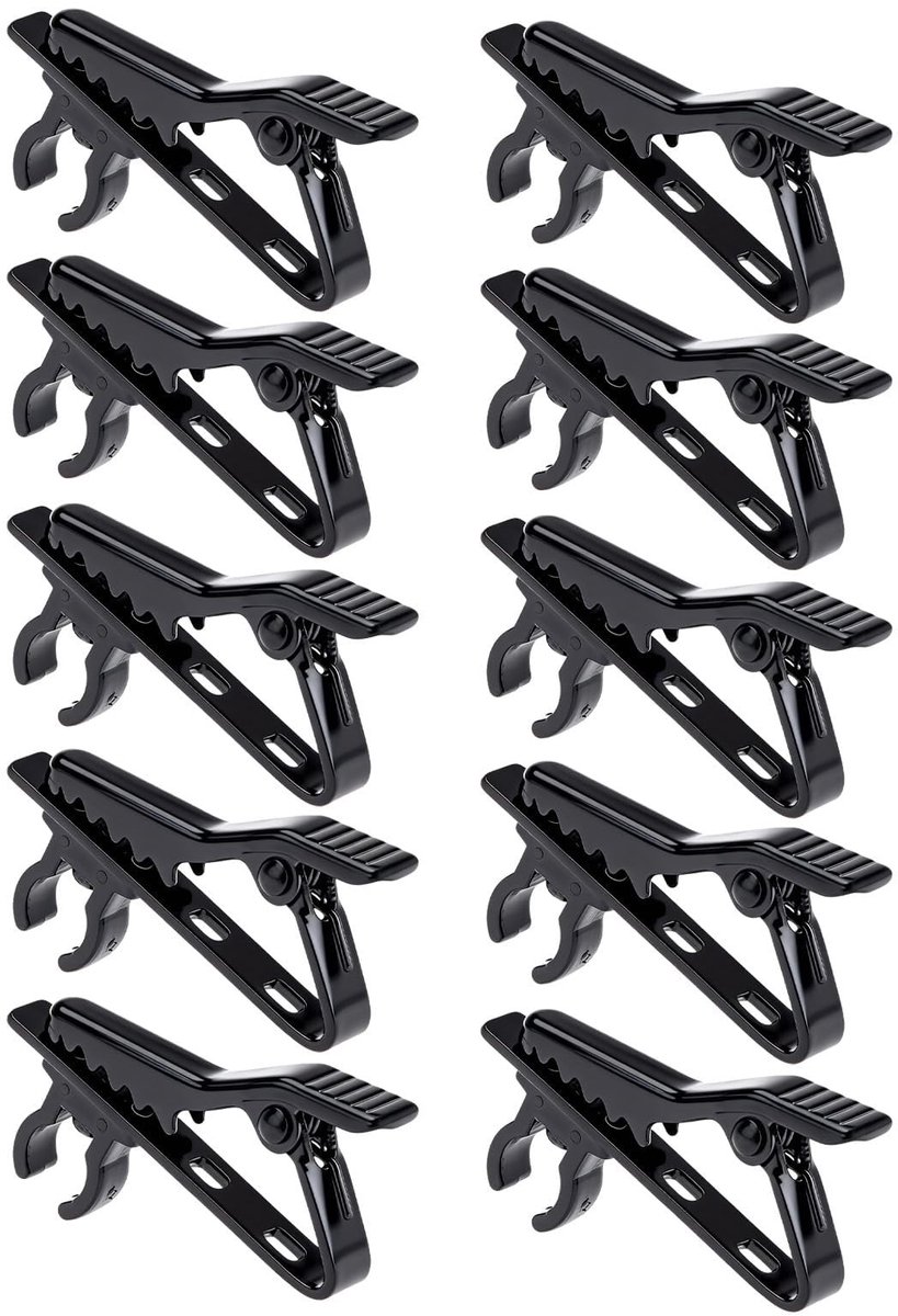 SolidKeus - 10 Stuks Mini Lavalier Microfoonclips van Metaal
