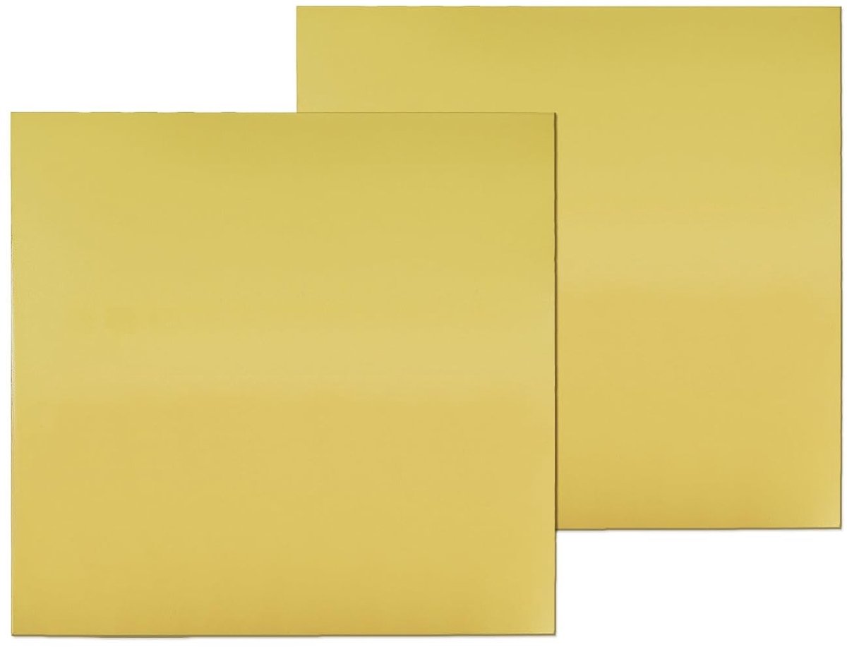 2 Stuks H62 Massief Messing Plaat 152mm x 152mm Dikte 1mm Voor Machineonderdelen en Doe-het-zelf Projecten
