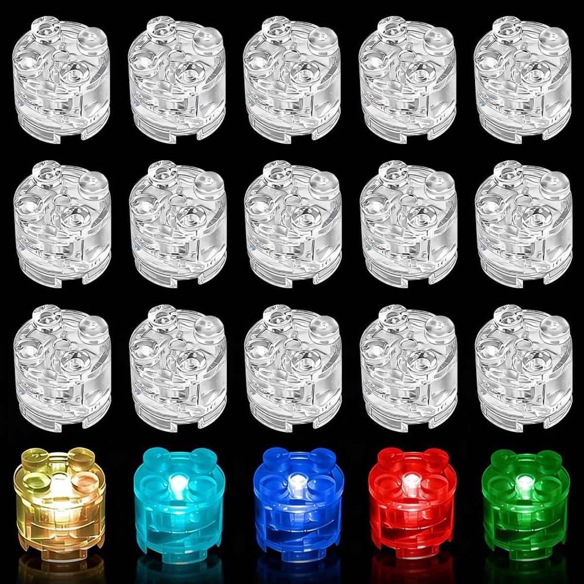 SolidKeus - Set van 20 Luminous Bouwstenen met LED Verlichting