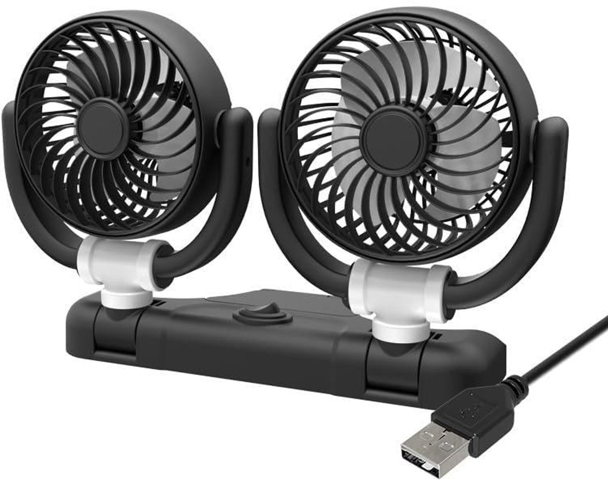 SolidKeus - Auto Ventilator met Dubbele Hoofdsteun