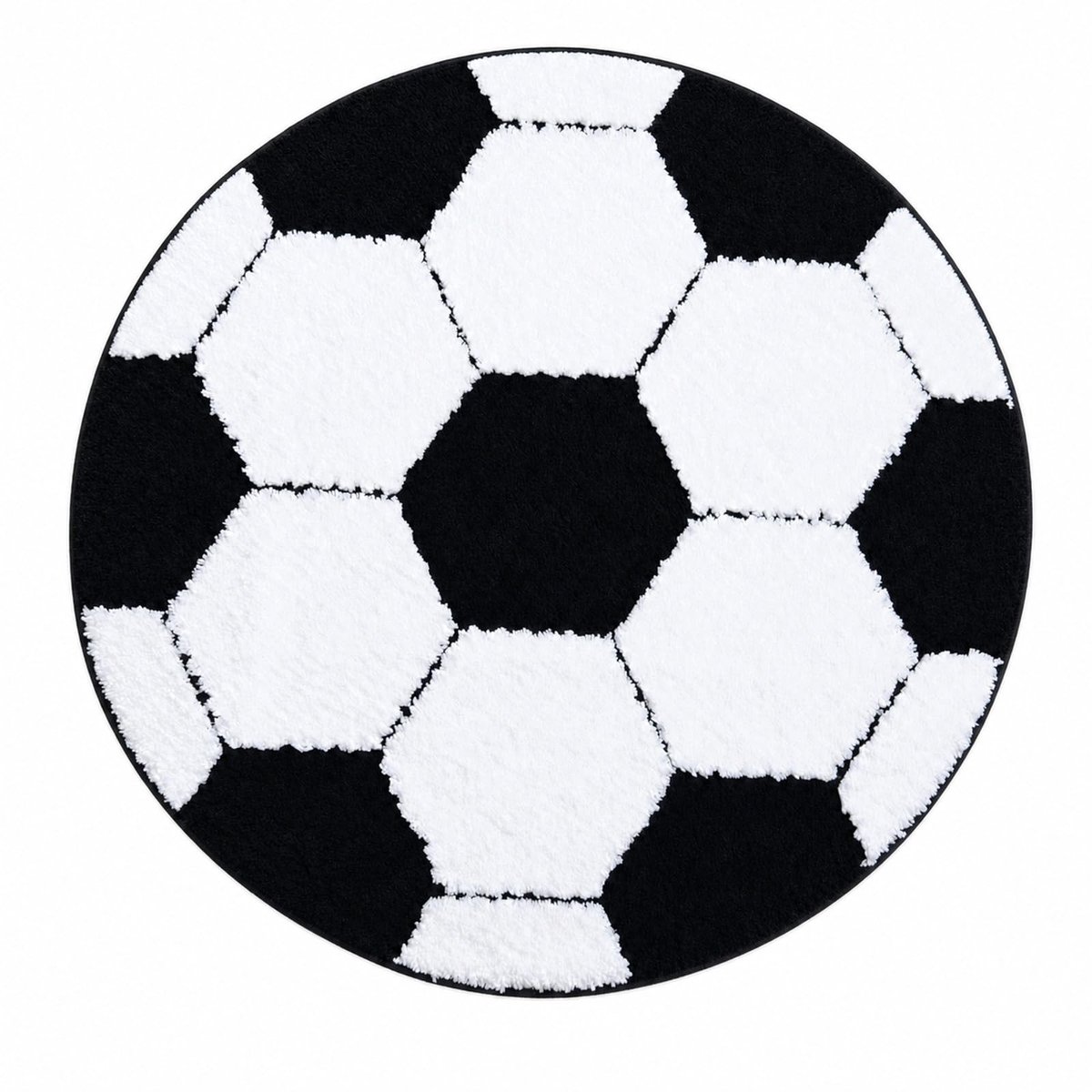 SolidKeus - Rond Voetbal Badmat van Zachte Microvezel 60x60 cm