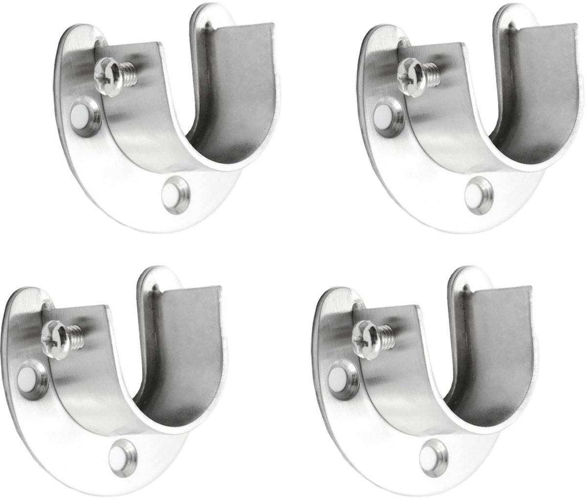SolidKeus - Set van 4 Kledingsteunen voor 25mm Stangen van RVS