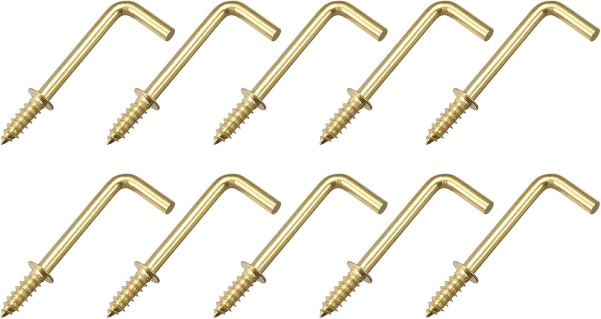 25 Stuks L-vormige Haakjes (36mm) voor Plafond, Buiten, Keuken en Badkamer - Ideaal voor Wanddecoratie en Meubelverbindingen